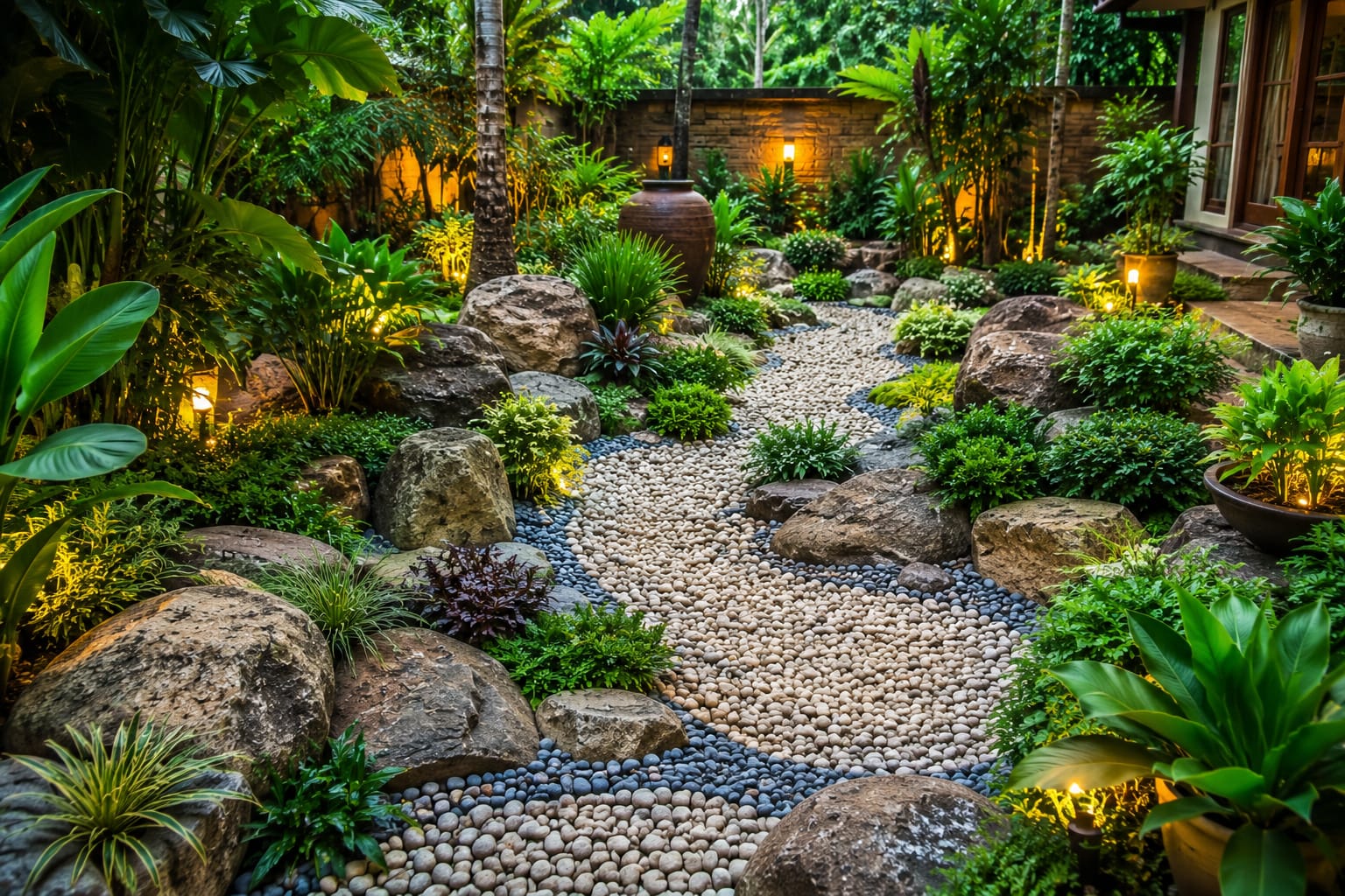 Rock garden designed by Greenova Agrotech